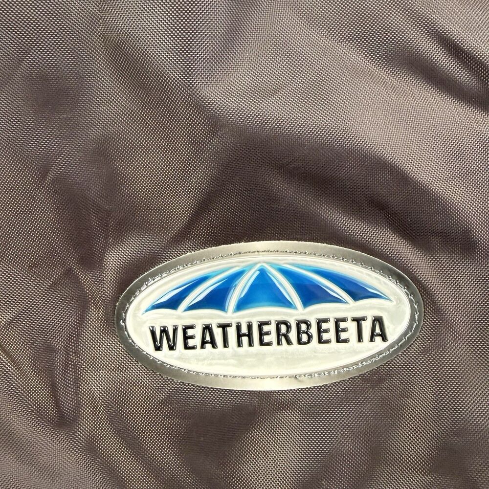 WeatherBeeta NEW Windbreaker Deluxe Dog Coat Fleece Lined Brown Aqua Large 28" - Picture 8 of 10